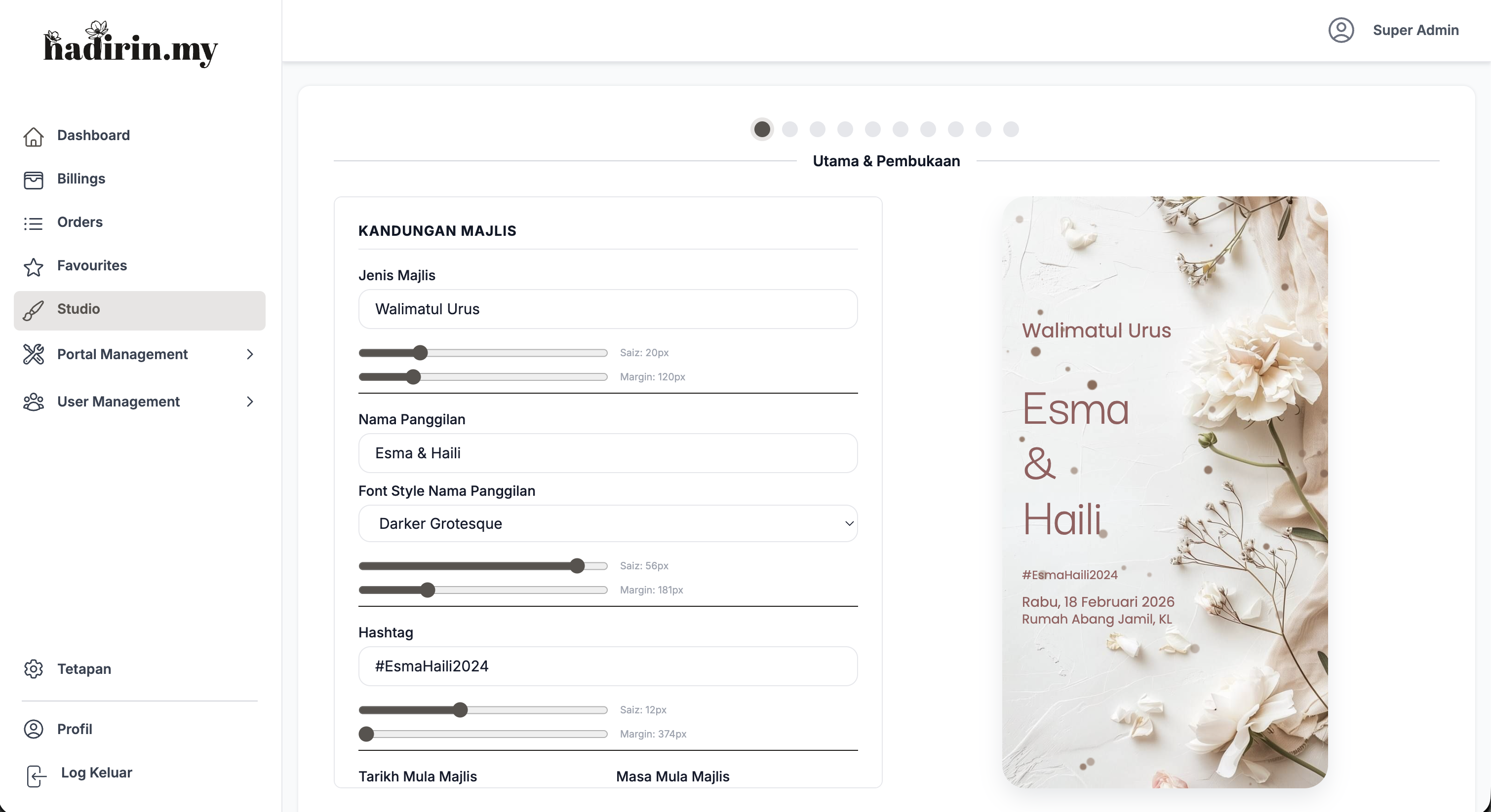 Wedding Hadirin RSVP